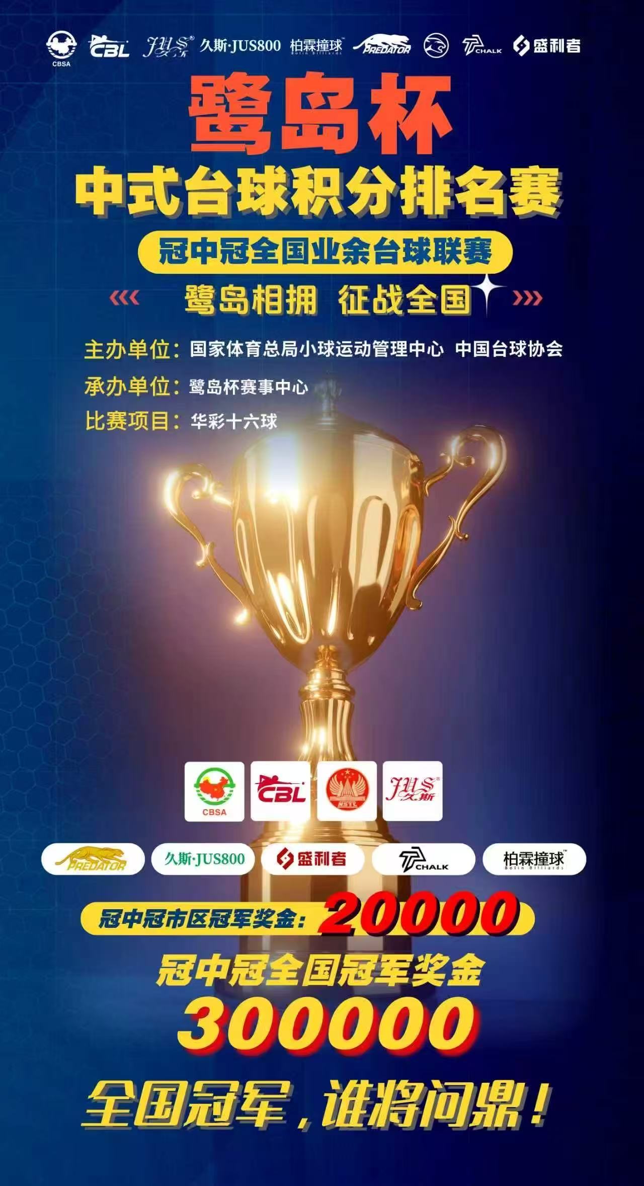 鹭岛杯冠中冠全国业余台球联赛封面
