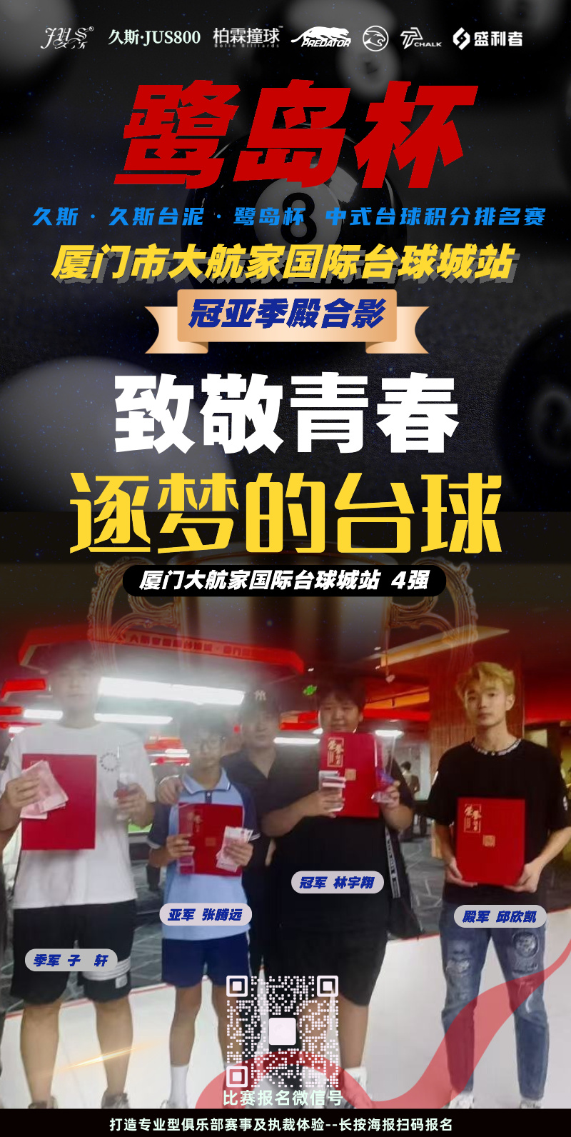 鹭岛杯比赛结果海报一